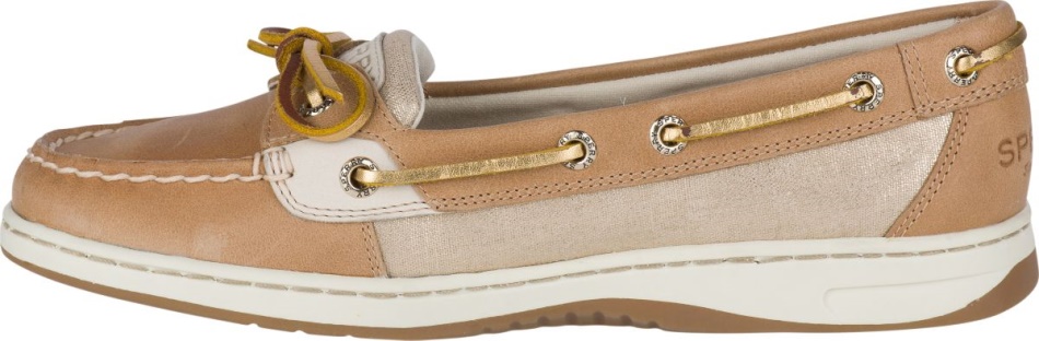 Angelfish Metallic Boat Shoe Sperry Linen Metallic