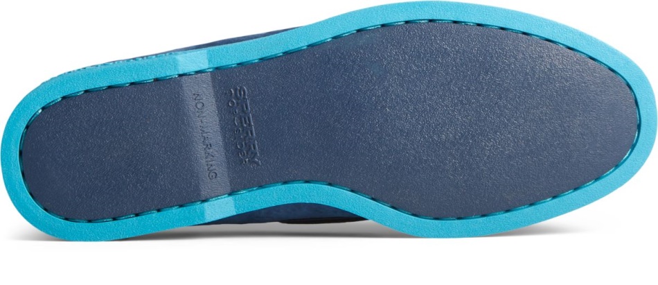 Authentic Original 2-Eye Color Sole Boat Shoe Navy Blue Sperry