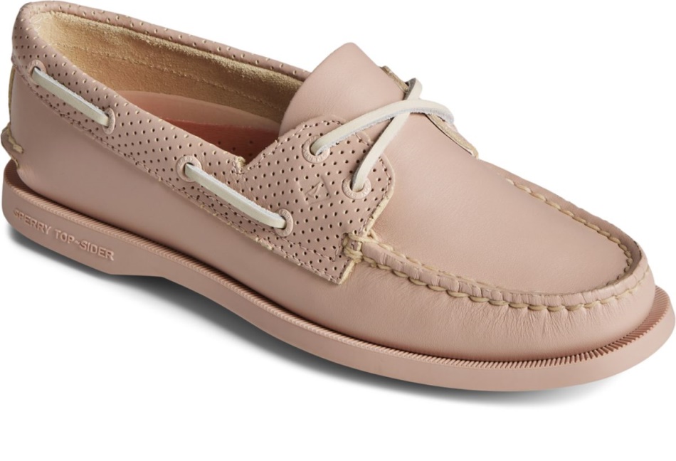 Authentic Original 2-Eye Pin Perforated Boat Shoe Rose Sperry