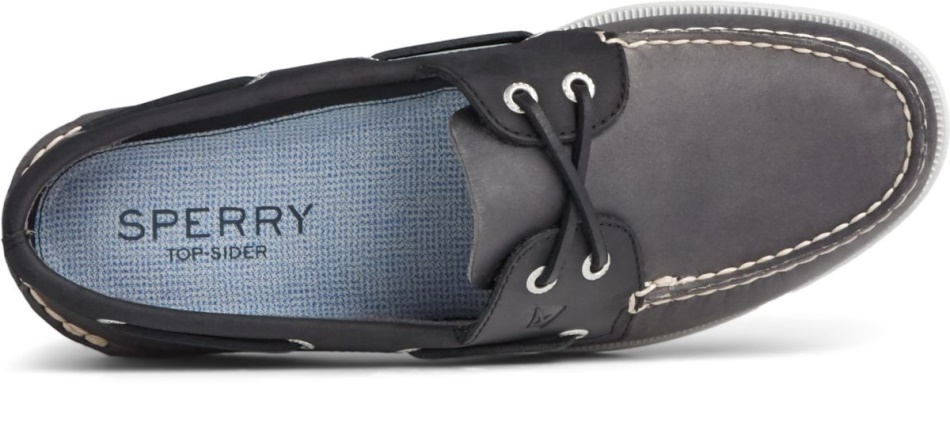 Authentic Original 2-Eye Wild Horse Boat Shoe Sperry Grey Black