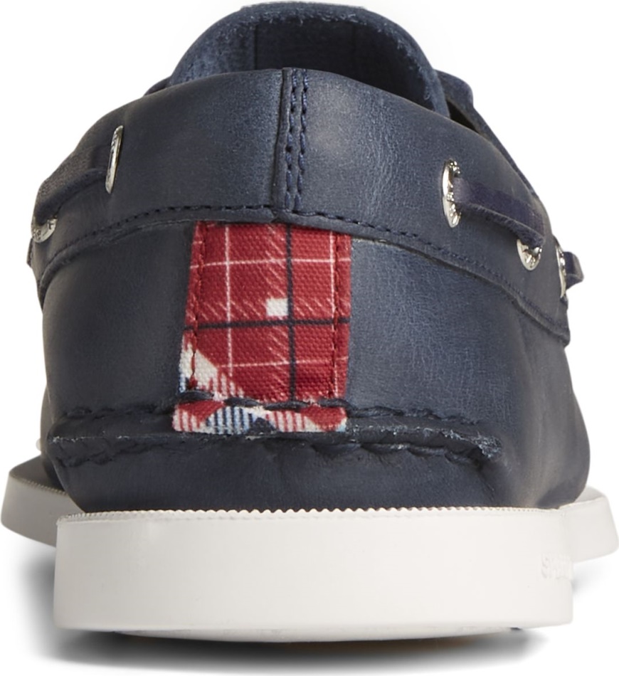 Authentic Original Americana 2-Eye Leather Boat Shoe Navy Sperry