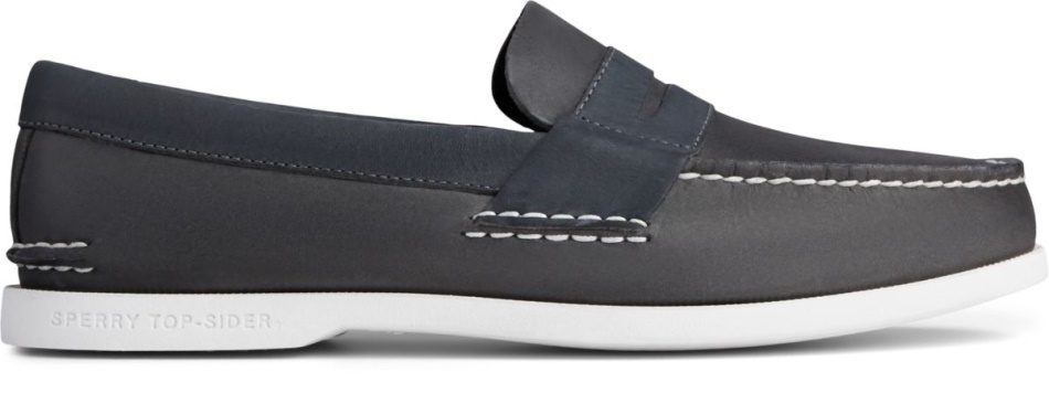 Authentic Original PLUSHWAVE Penny Loafer Navy Sperry