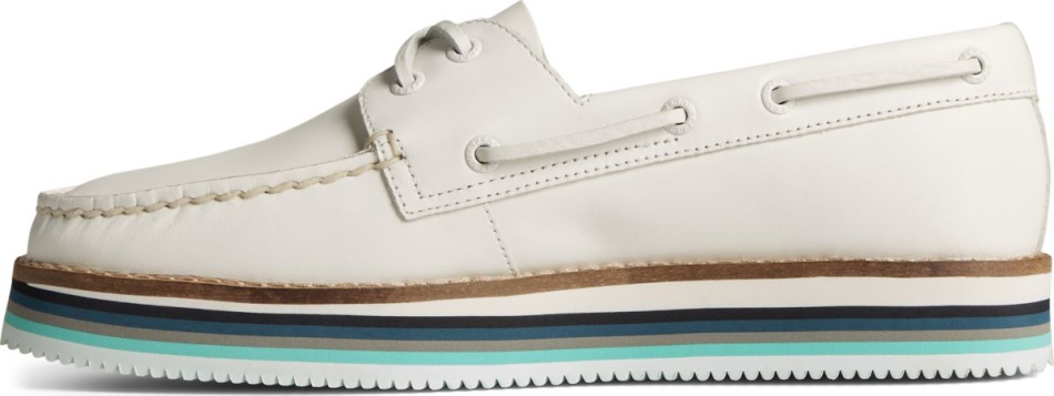 Authentic Original Stacked Boat Shoe White Sperry