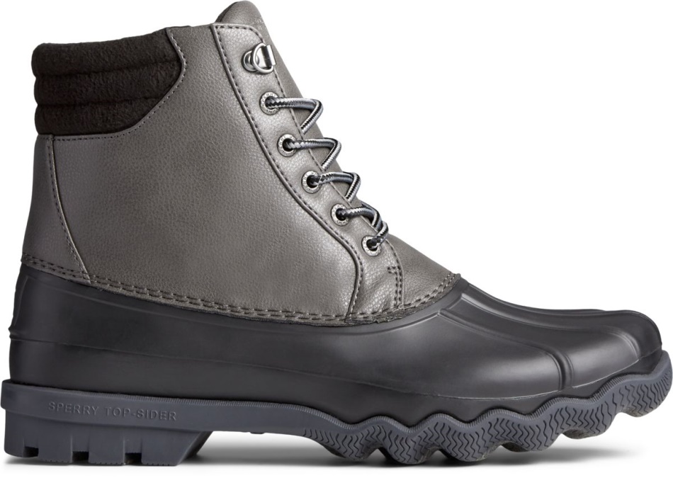 Avenue Embossed Duck Boot Sperry Grey Black