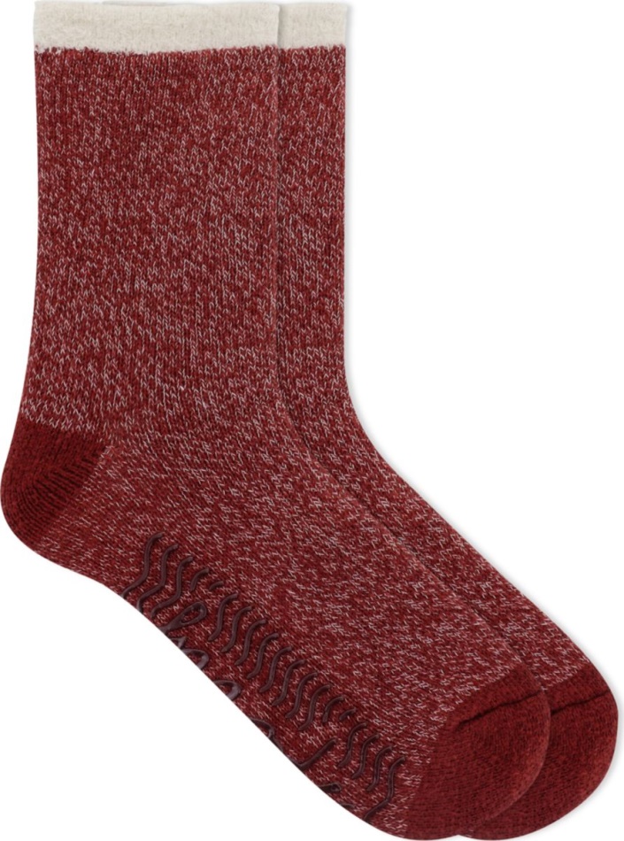 Cable Knit Cabin Cozy Sock Red Sperry