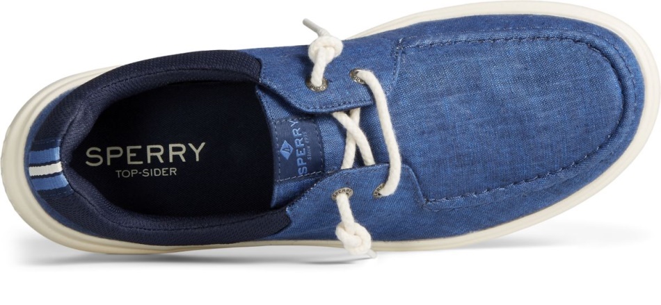 Captain\s Moc Chambray Slip On Navy Sperry