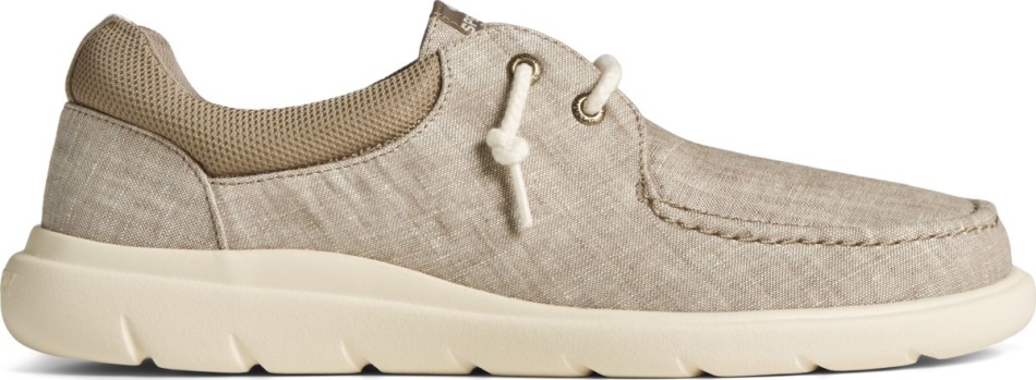 Captains Moc Chambray Slip On Sperry Khaki