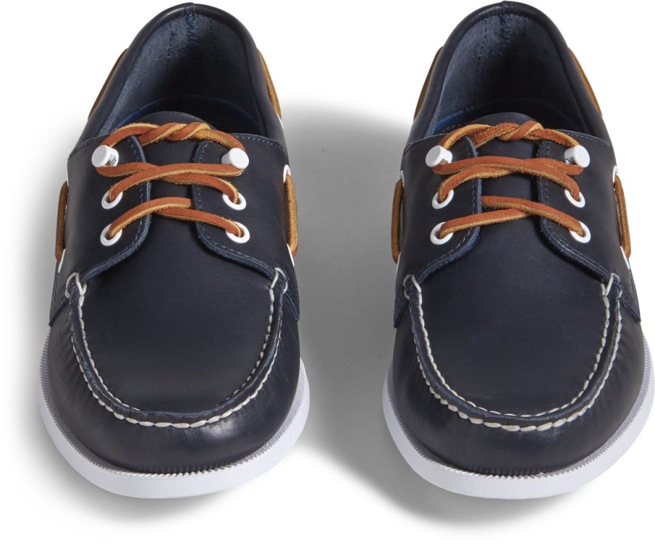 Cloud Authentic Original 3-Eye Leather Boat Shoe Navy Sperry