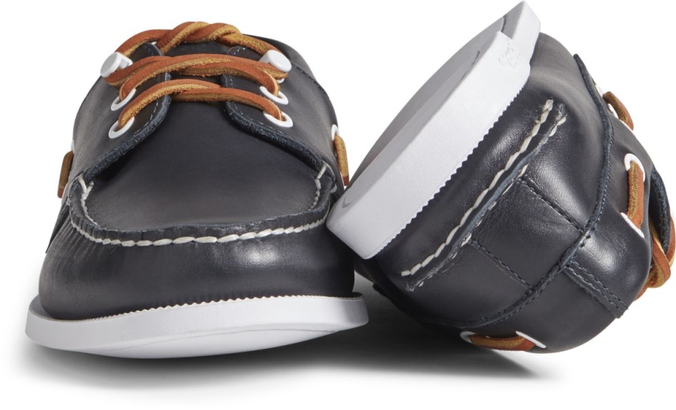 Cloud Authentic Original 3-Eye Leather Boat Shoe Navy Sperry