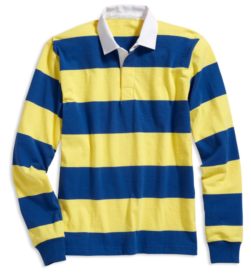 Cloud Horizontal Striped Rugby Shirt Sperry Royal Yellow