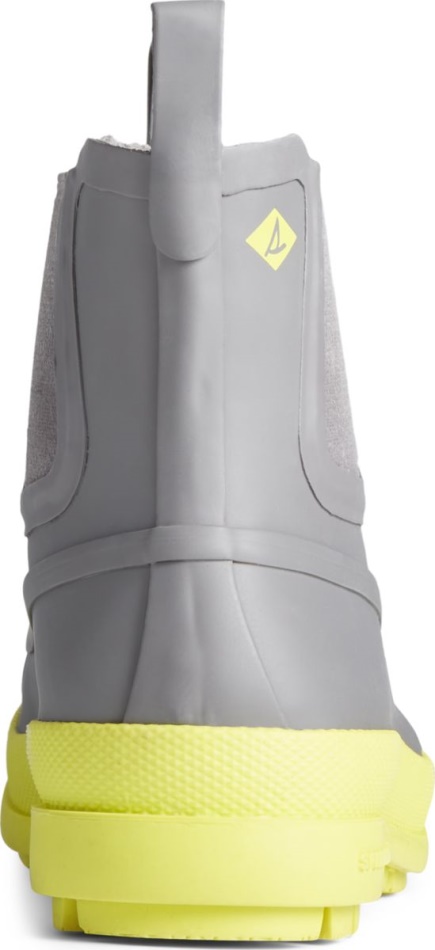 Cold Bay Rubber Chelsea Boot Grey Yellow Sperry