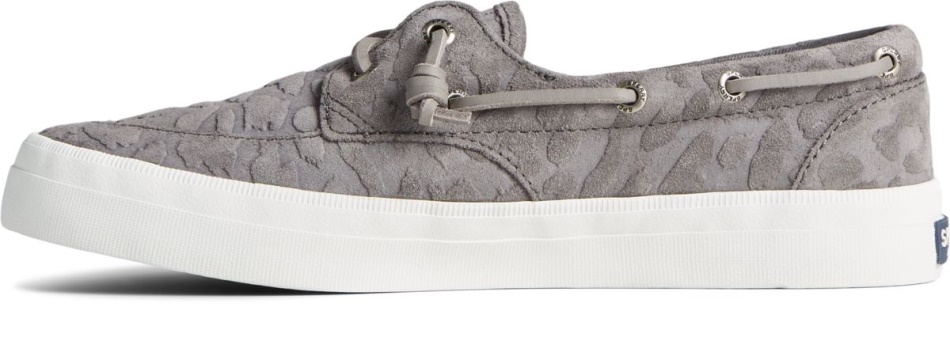 Crest Boat Cheetah Suede Sneaker Sperry Grey