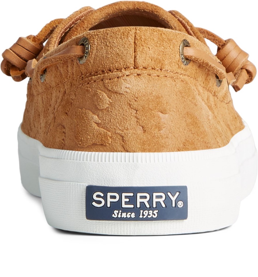 Crest Boat Cheetah Suede Sneaker Sperry Tan
