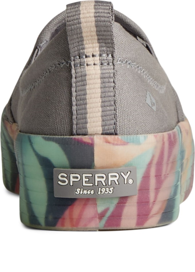 Crest Twin Gore Floral Platform Sneaker Grey Sperry