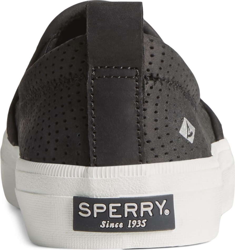 Crest Twin Gore Leather Wave Perforated Sneaker Sperry Black