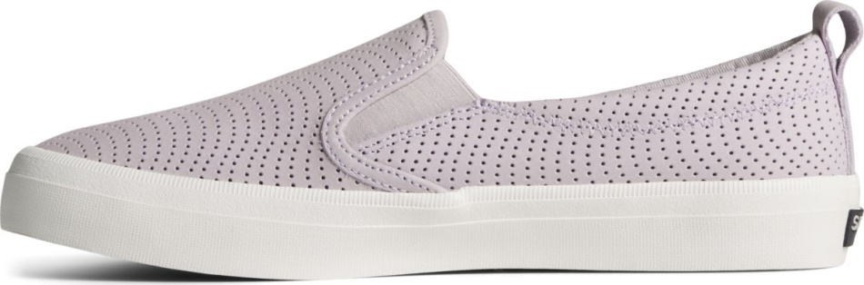 Crest Twin Gore Leather Wave Perforated Sneaker Sperry Lilac