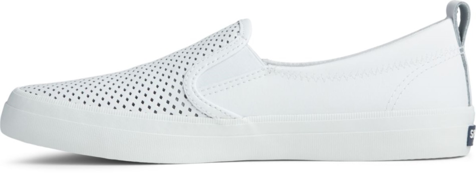 Crest Twin Gore Perforated Slip On Sneaker Sperry White