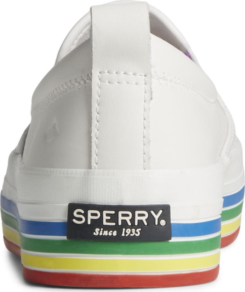Crest Twin Gore Platform Pride Slip On Sneaker Sperry White