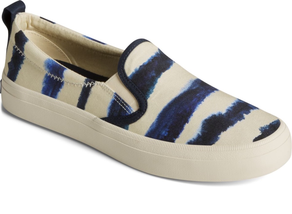 Crest Twin Gore Tie Dye Stripe Sneaker Sperry Navy