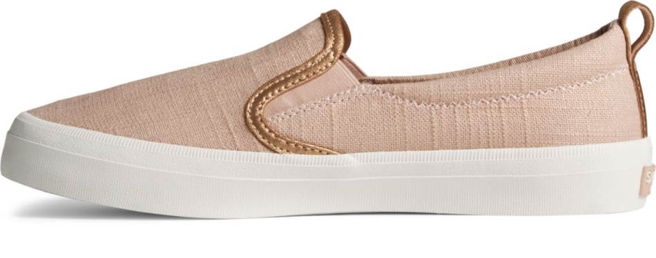 Crest Twin Sparkle Gore Cross Linen Sneaker Rose Sperry