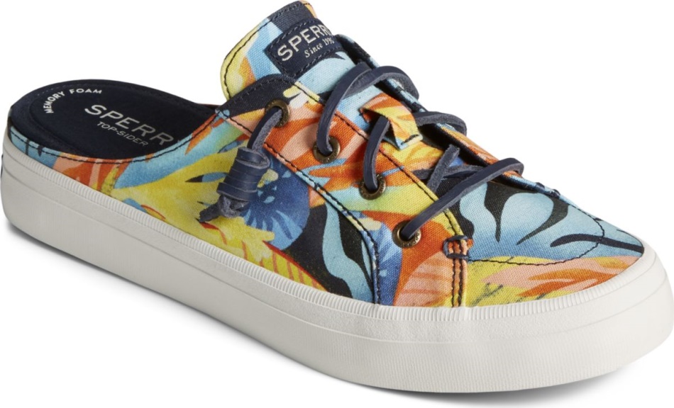 Crest Vibe Coral Floral Mule Sneaker Navy Multi Sperry
