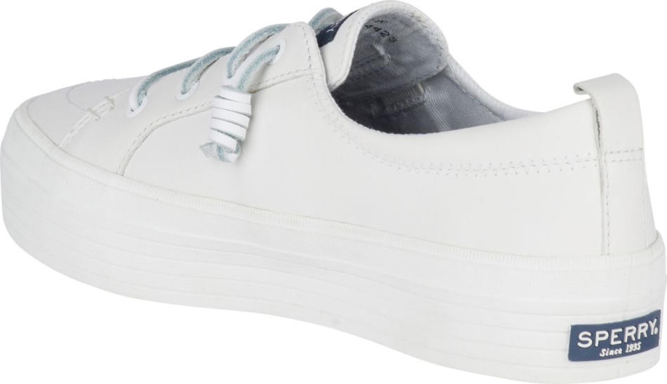 Crest Vibe Platform Leather Sneaker Sperry White