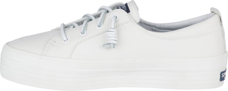 Crest Vibe Platform Leather Sneaker Sperry White