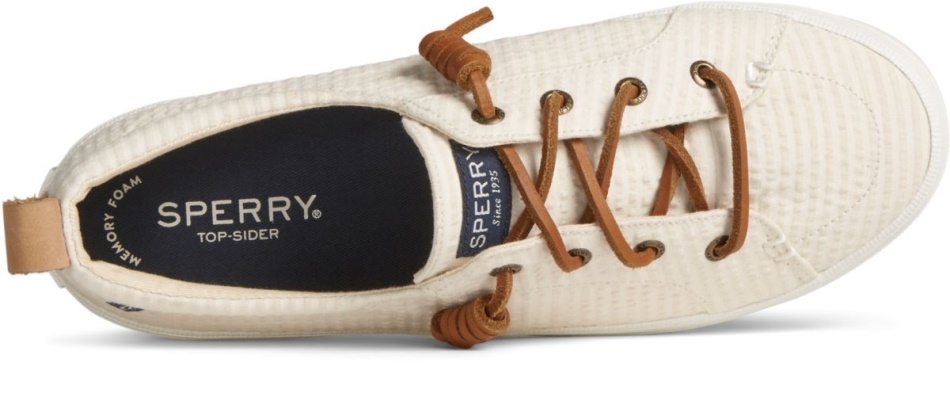 Crest Vibe Seersucker Sneaker White Sperry