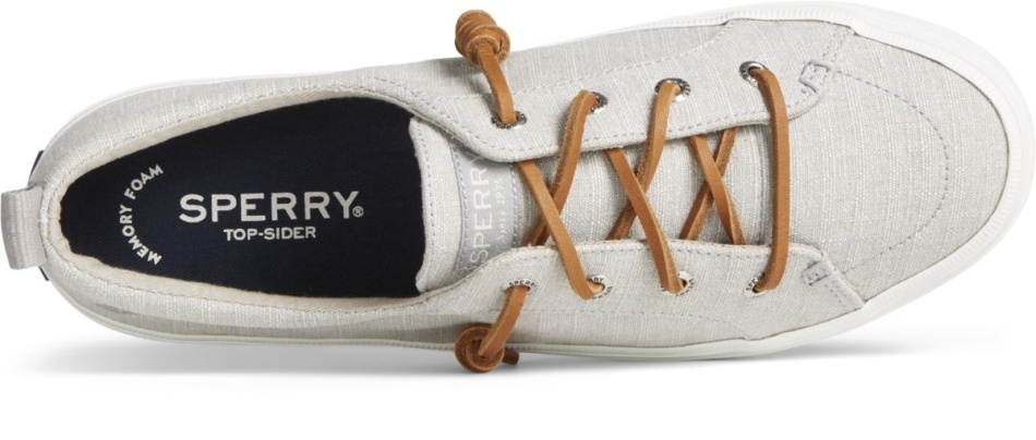 Crest Vibe Textile Stripe Sneaker Sperry Grey
