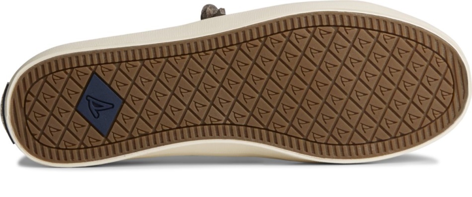 Crest Vibe Tumbled Leather Sneaker Dark Grey Sperry