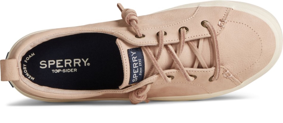 Crest Vibe Tumbled Leather Sneaker Rose Sperry
