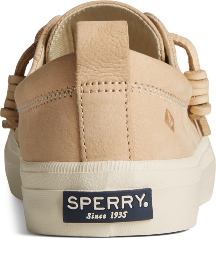 Crest Vibe Tumbled Leather Sneaker Sperry Ivory