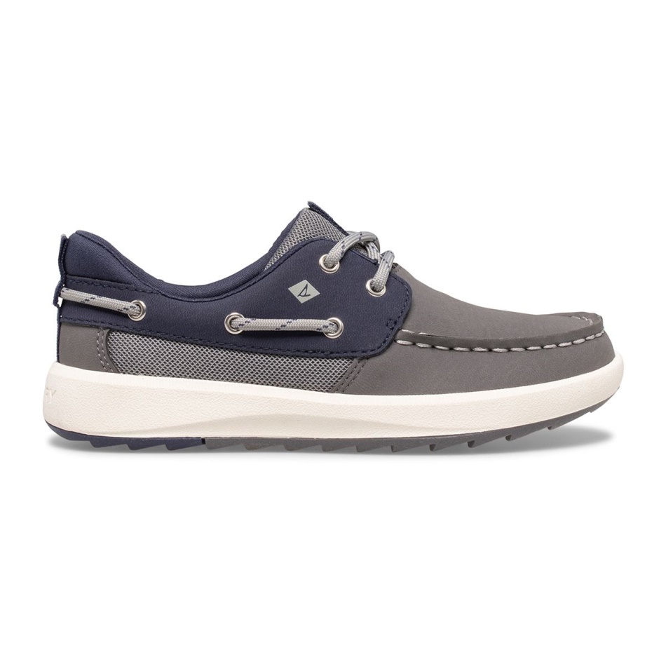 Fairwater PLUSHWAVE Boat Shoe Grey Navy Sperry