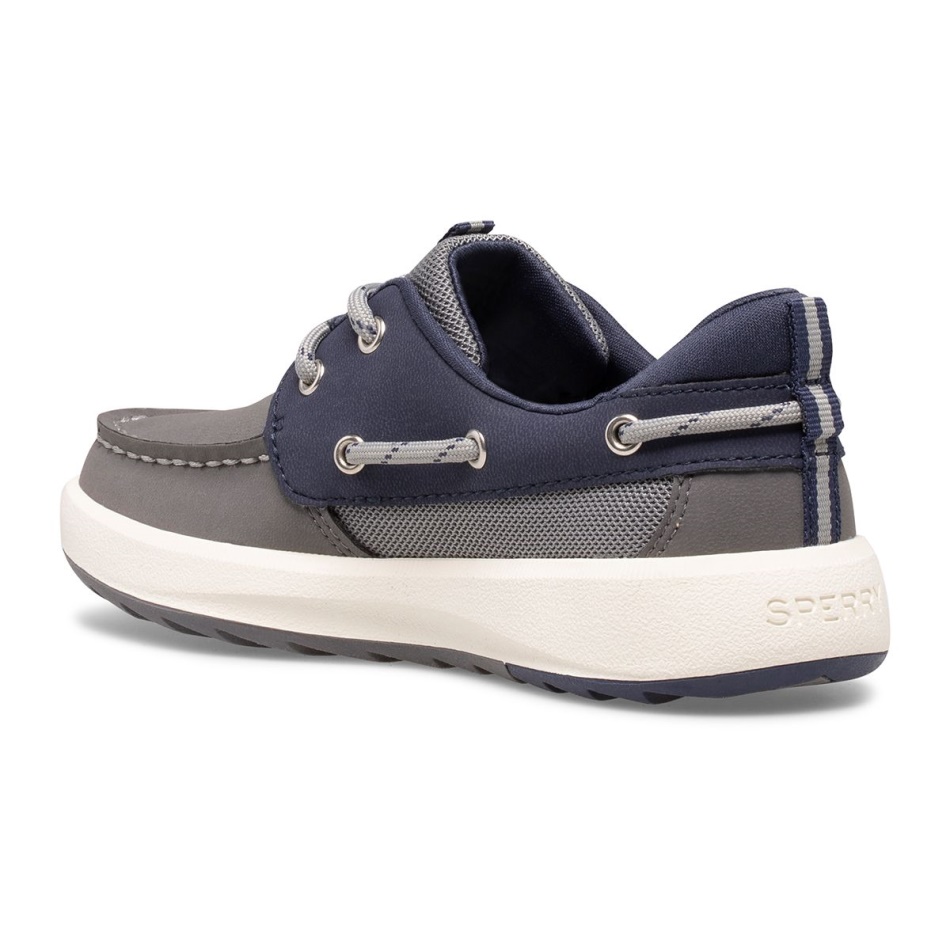 Fairwater PLUSHWAVE Boat Shoe Grey Navy Sperry