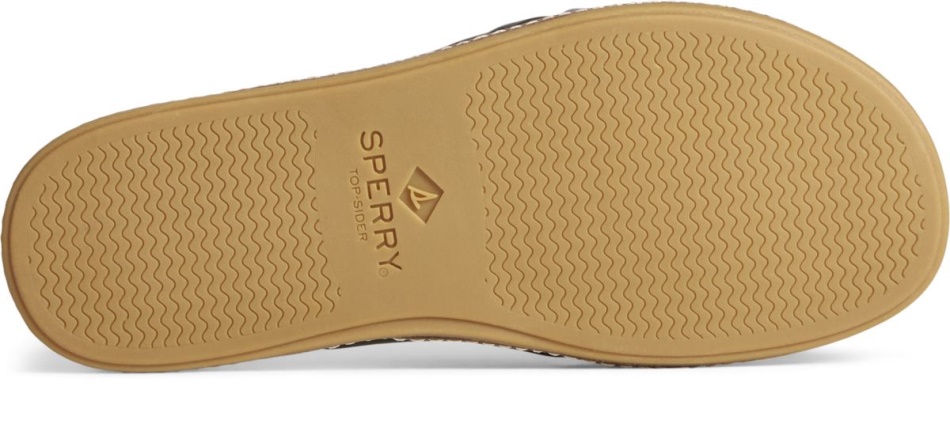 Gold Cup Waveside PLUSHWAVE Cross Slide Sandal Black Sperry