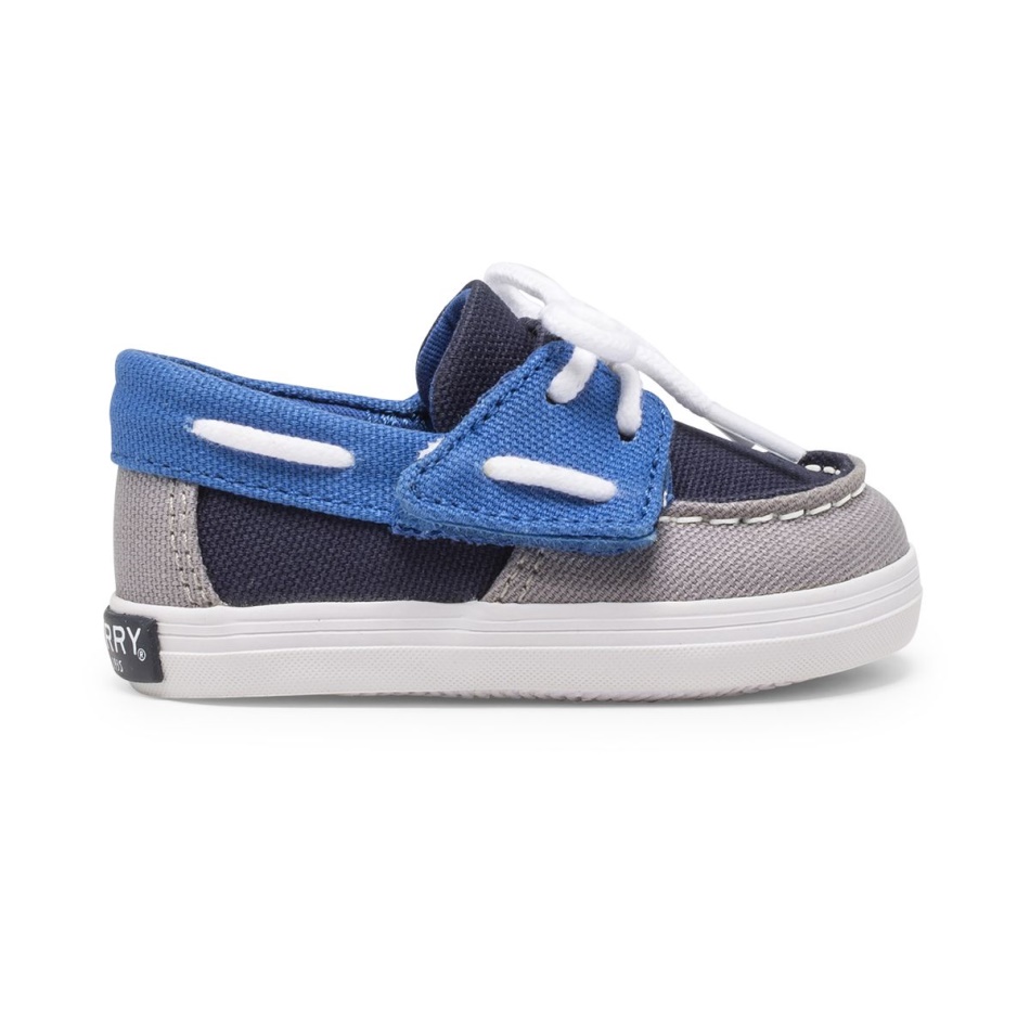 Intrepid Crib Boat Shoe Sperry Grey Blue