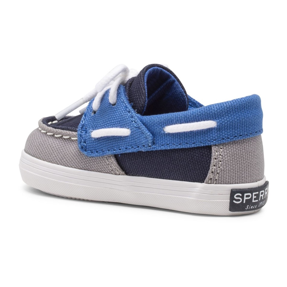 Intrepid Crib Boat Shoe Sperry Grey Blue