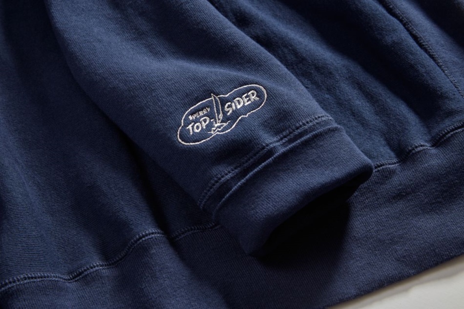 Made in USA Cloud Crew Neck Sweatshirt Navy Sperry