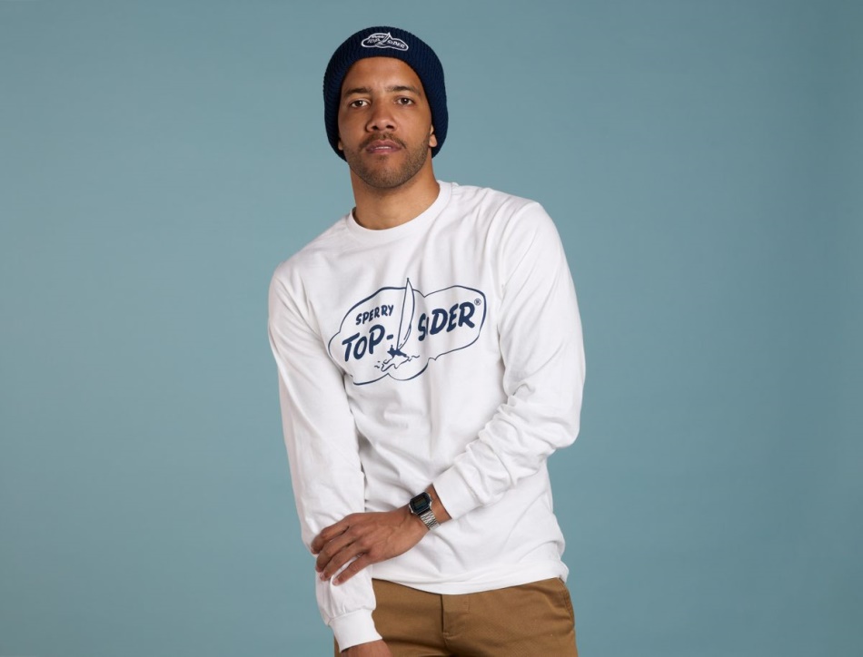 Made in USA Cloud Crew Neck Sweatshirt Sperry White