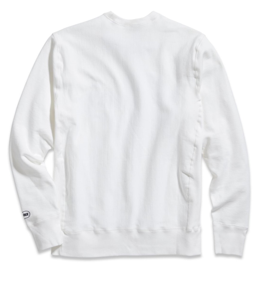 Made in USA Cloud Crew Neck Sweatshirt Sperry White
