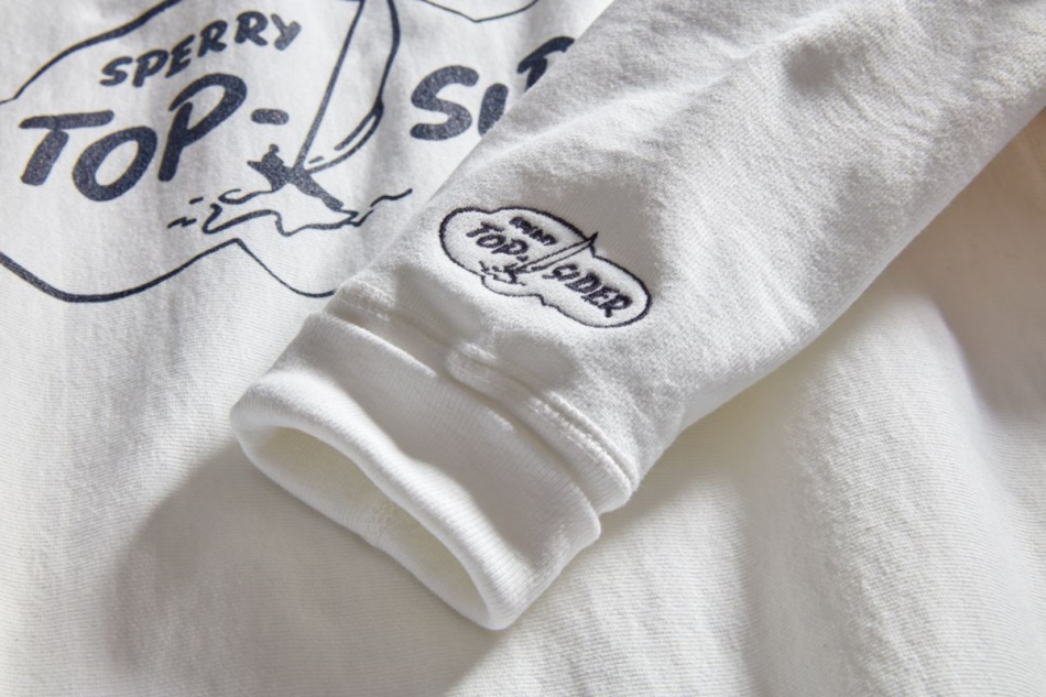 Made in USA Cloud Crew Neck Sweatshirt Sperry White