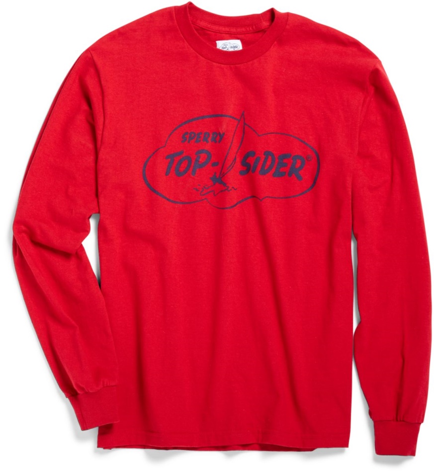 Made in the USA Cloud Long Sleeve T-Shirt Red Sperry