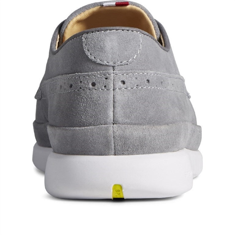 Male Gold Cabo Plushwave Lace Shoes Sperry Grey