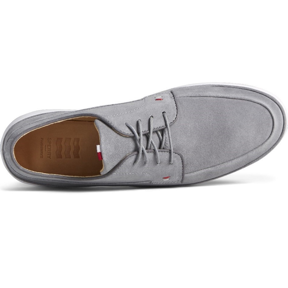 Male Gold Cabo Plushwave Lace Shoes Sperry Grey