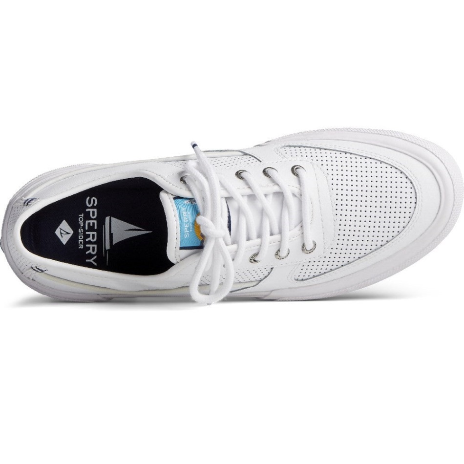 Male Soletide Mens Lace Shoes Sperry White