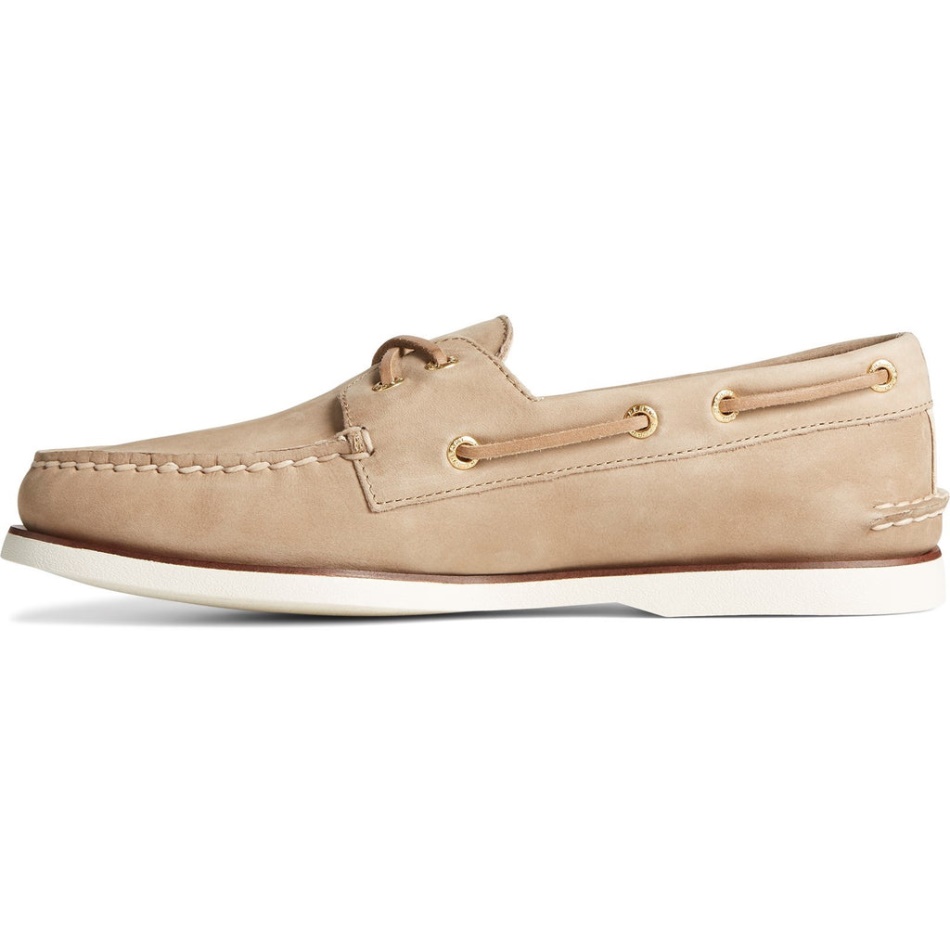 Men\s A/O 2-Eye Boat shoe Cream Sperry