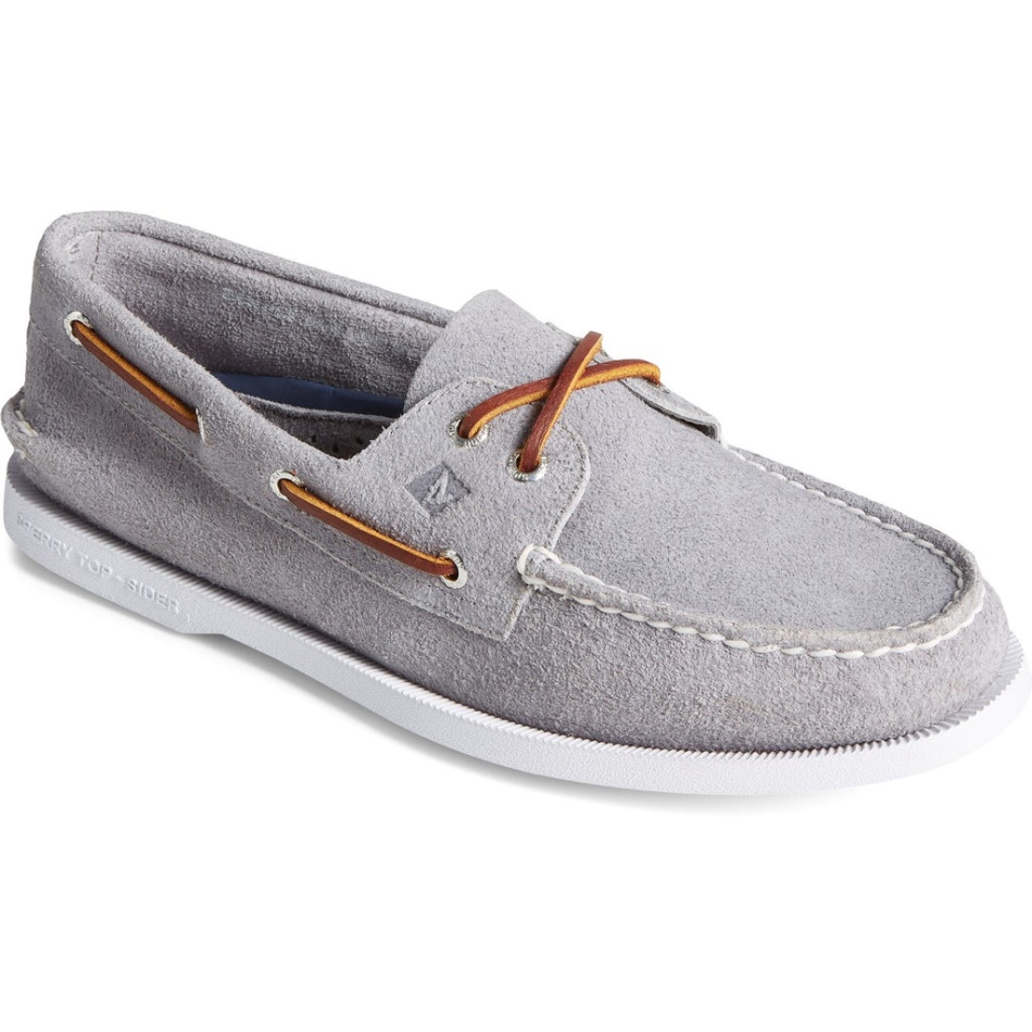 Men\s A/O 2-Eye Boat shoe Sperry Grey