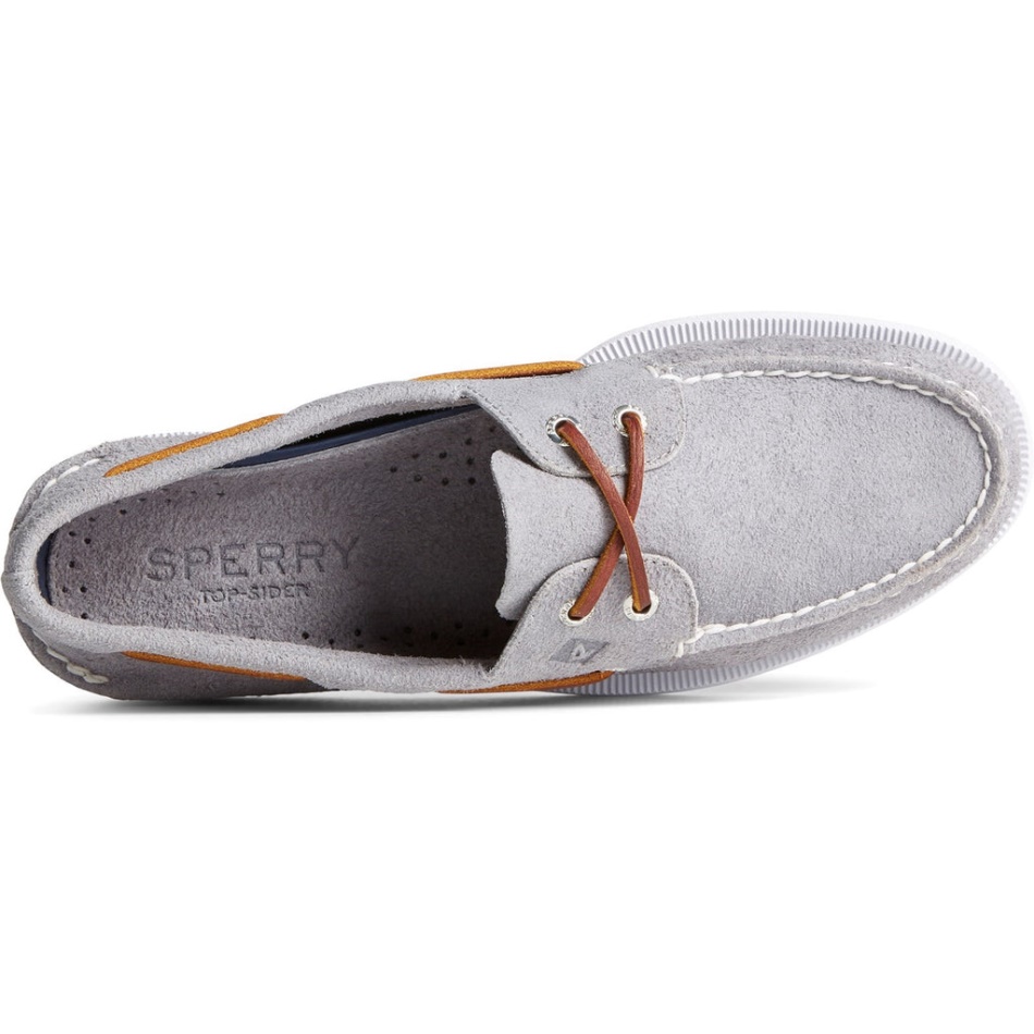 Men\s A/O 2-Eye Boat shoe Sperry Grey