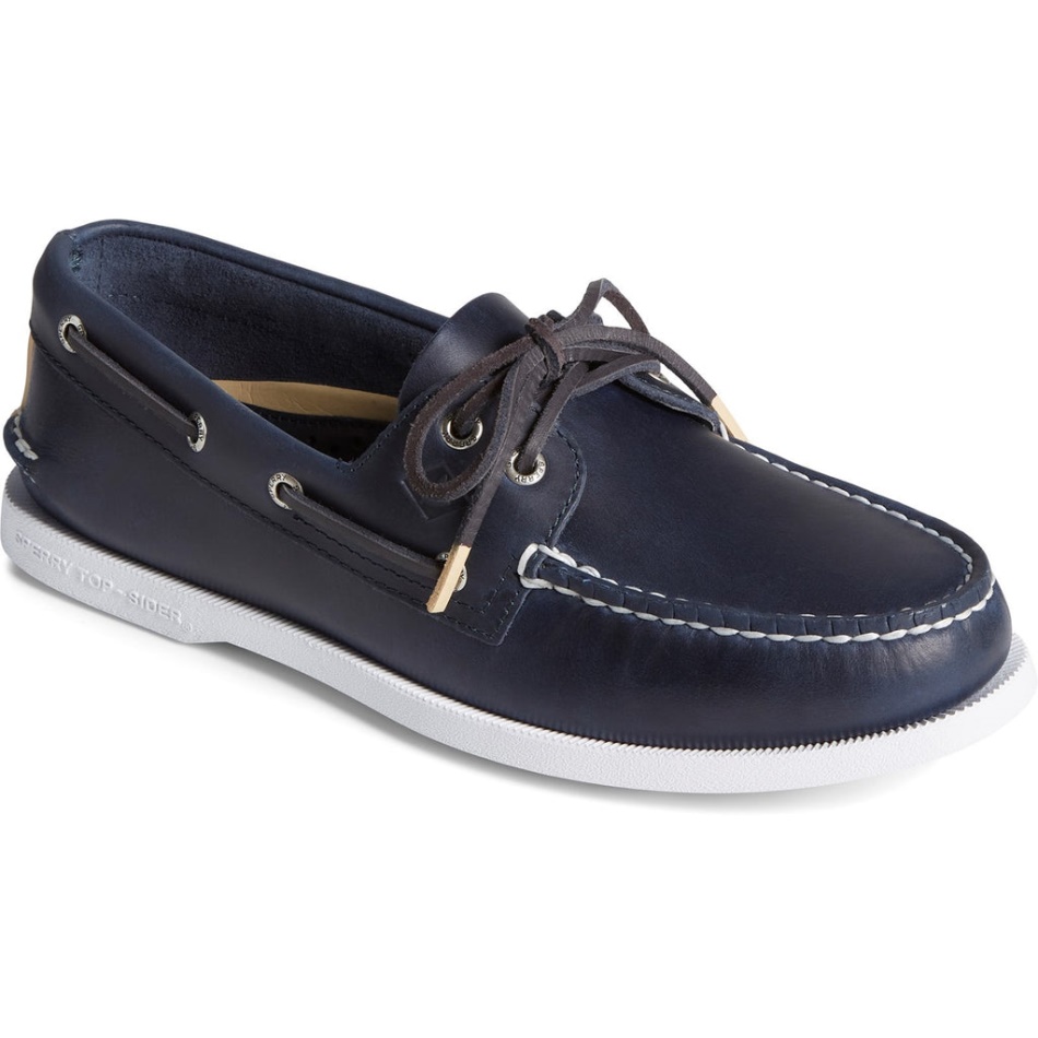 Men\s Authentic Original 2-Eye Pullup Sperry Navy