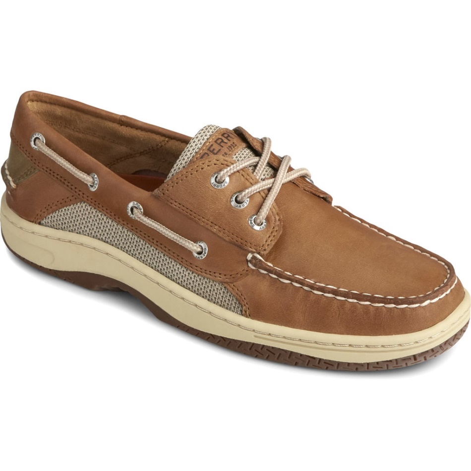 Men\s Billfish 3-Eye Boat Shoe Dark Tan Sperry